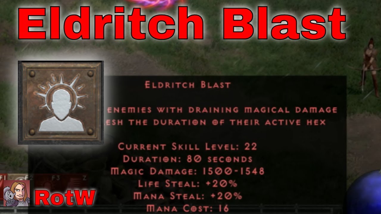 D2R Skills & Abilities - Eldritch Blast (Warlock Eldritch Tree){RotW}