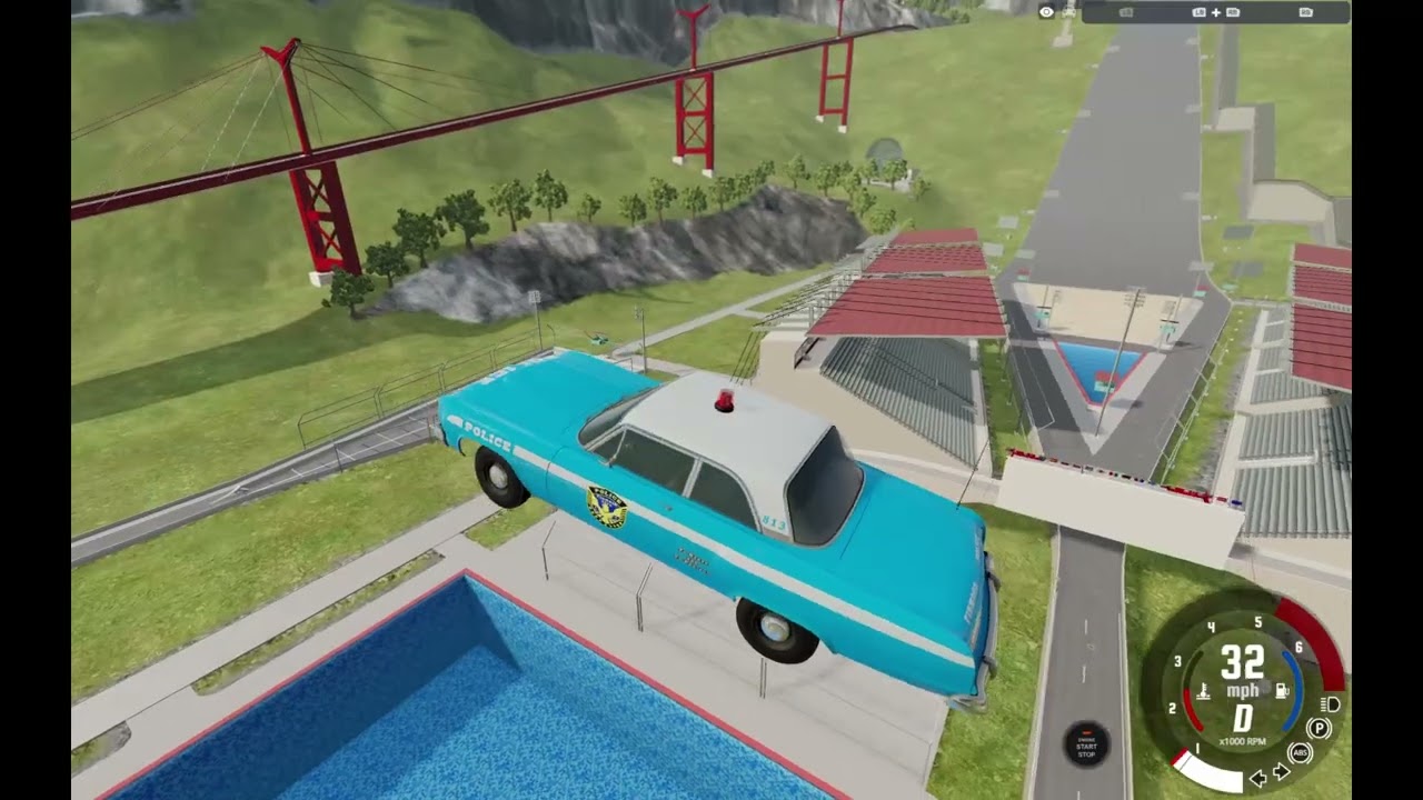 High dive but with cars