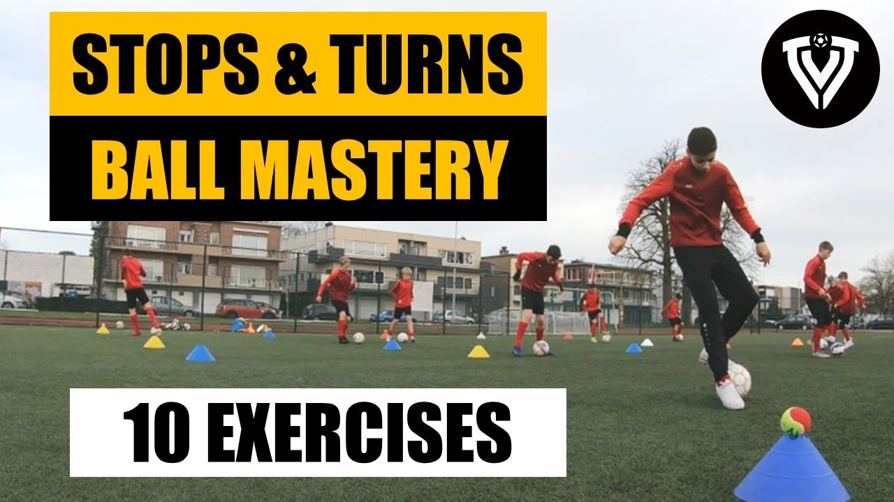 10 Stops & Turns Exercises | Football / Soccer Training | U9 - U10 -  U11 - U12 - U13 - U14