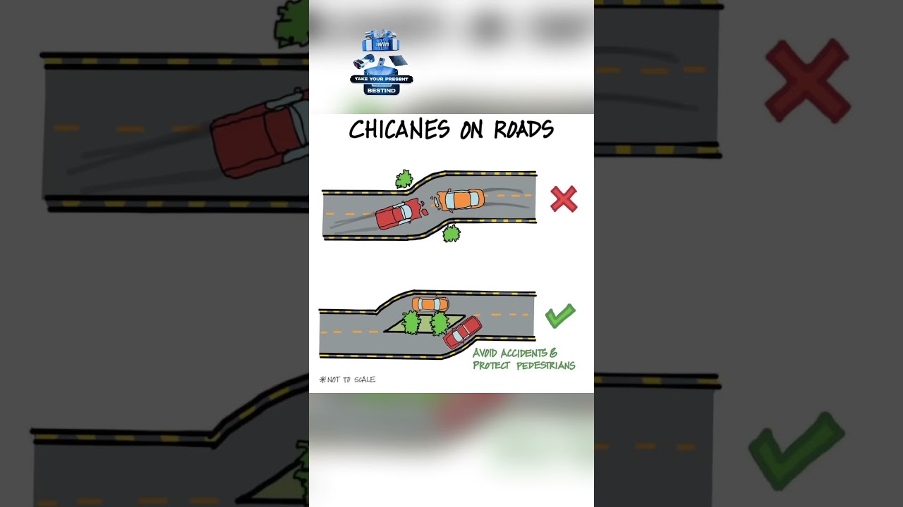 CHICANES ON ROADS #shorts #civilengineering065 #viral