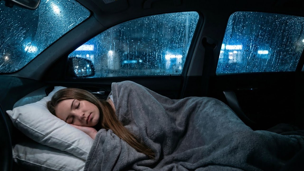 Cozy Car Camping in Heavy Rain | Sleep & Relaxation Sounds