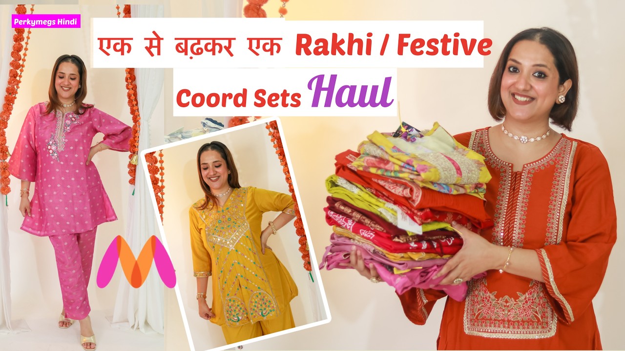 Myntra Rakhi Co-Ord Sets Haul | Beautiful Festive Co-Ord Sets at great deals | Perkymegs Hindi
