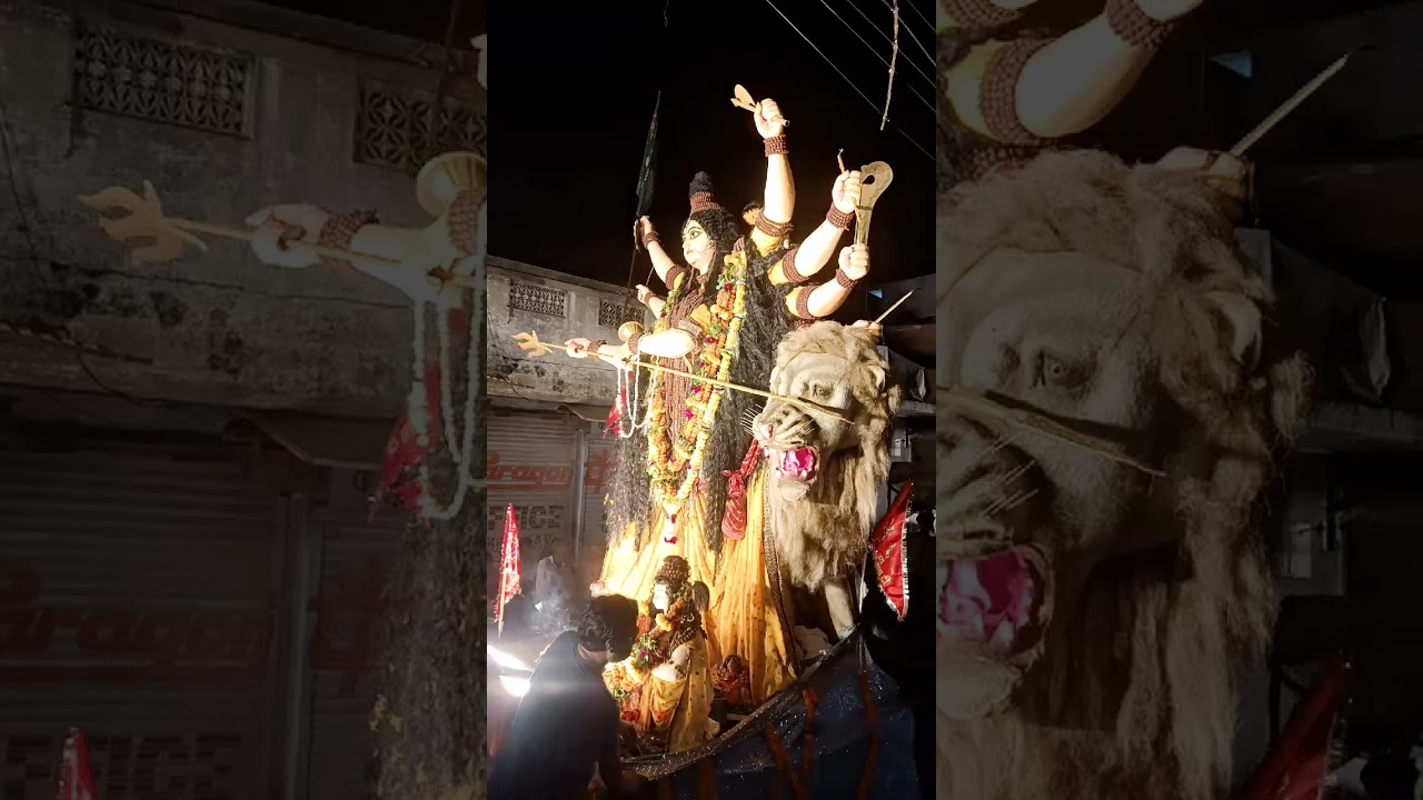 Basti Durga Pooja Bardahiya murti Visarjan #shorts 💔🔱