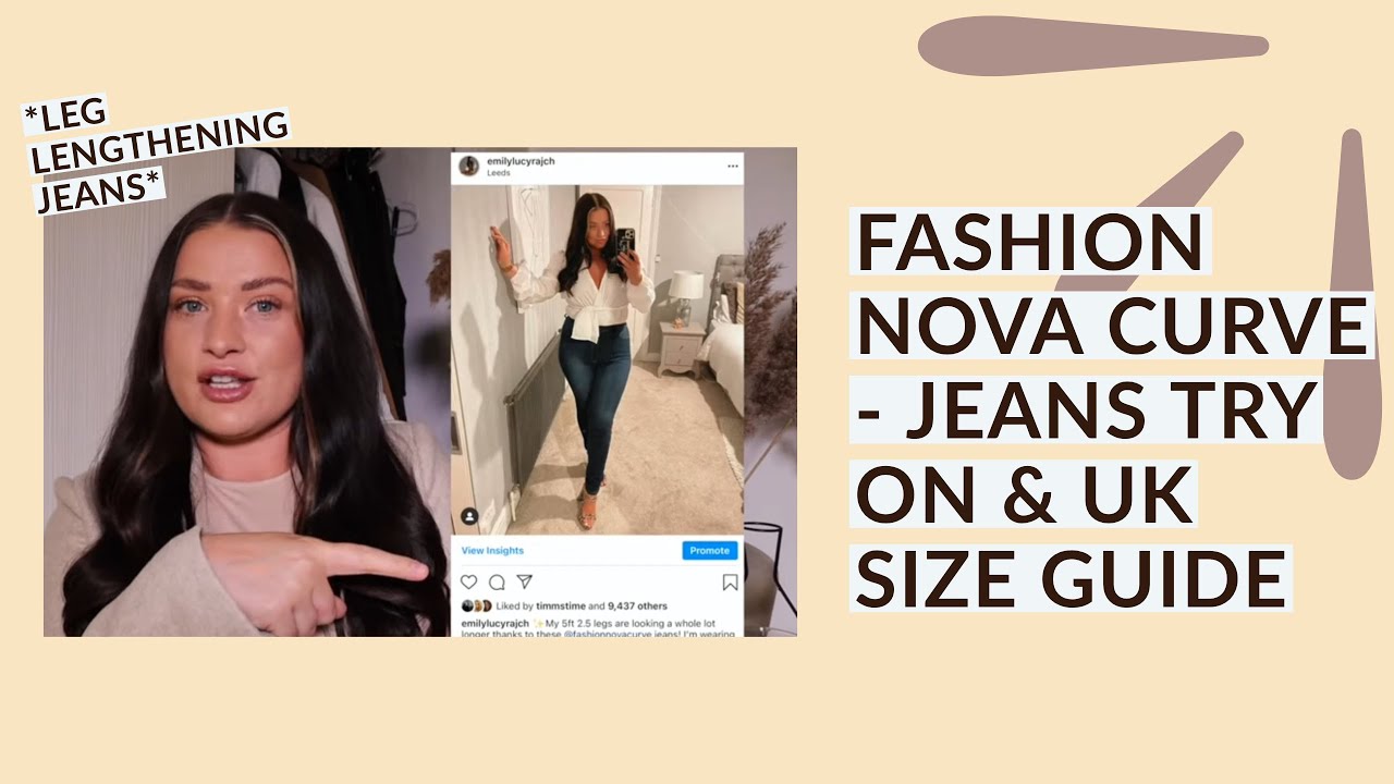 *LEG LENGTHENING JEANS!!* UK- FASHION NOVA CURVE - JEANS TRY ON & SIZE GUIDE - MIDSIZE (UK 12-14)