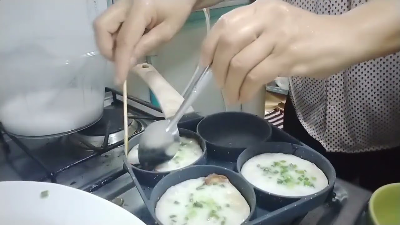 ขนมครกสูตรดั้งเดิม(ใช้กะทะหลุม)