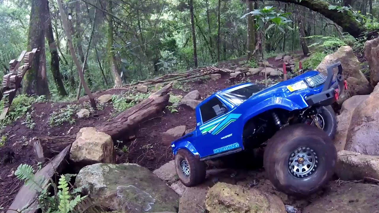 #traxxas # trx4 TRAXXAS Trx4 sport with Proline Hyrax Tires on the backyard track. Its a beast!