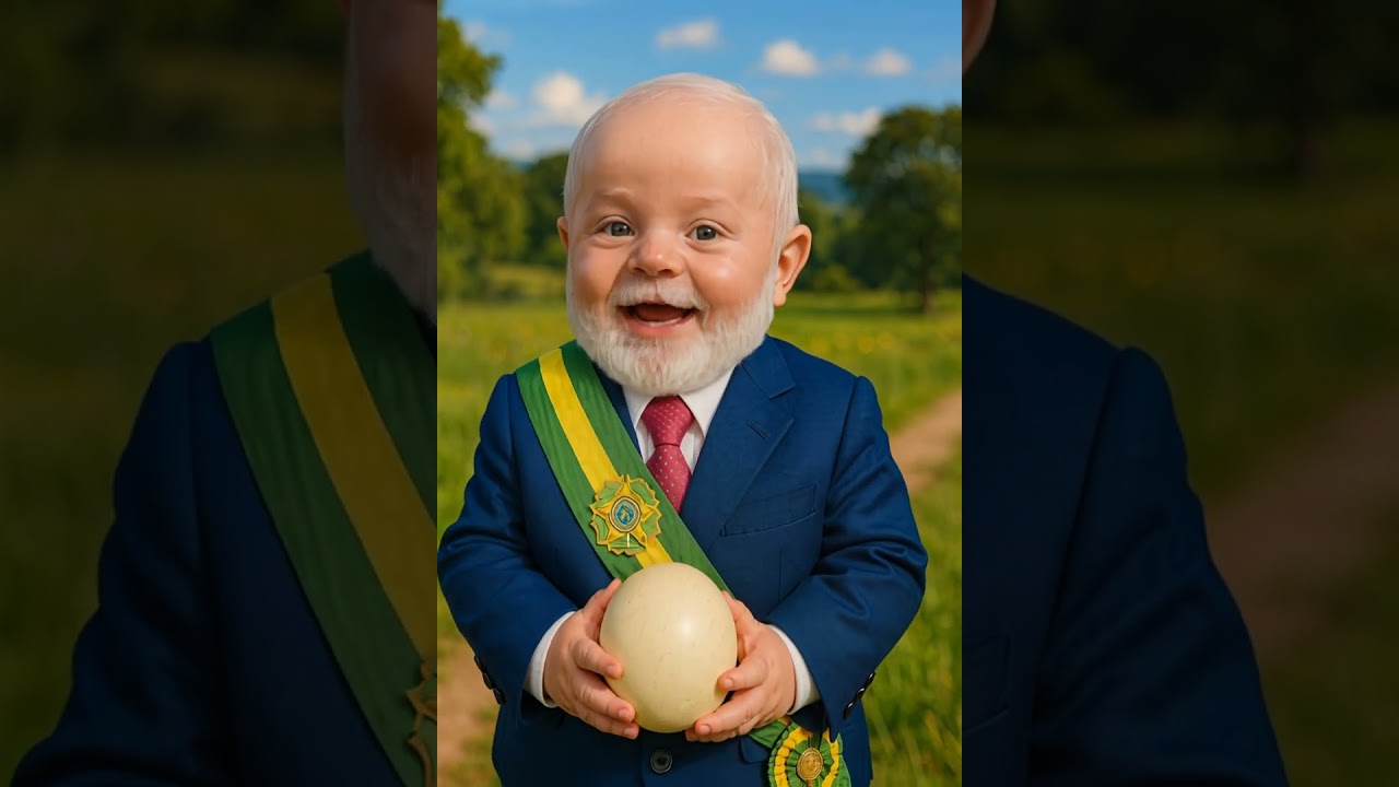 Lula beb&ecirc; com o ovo de ema #Lula #lulapresidente #ia #bebe #fyp #ovo #ema #ai  #aiart