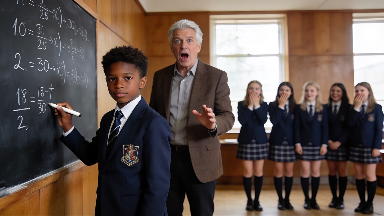 When a Black Student Raised His Hand To Solve a Complex Calculus, Everyone LaughBut After 2 Minutes