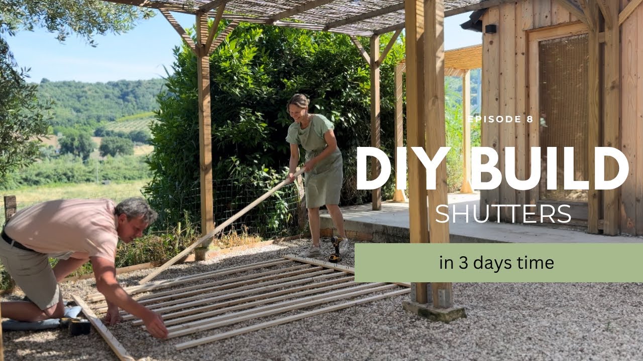 Making DIY shutters in 3 days - while restoring the roof of our old Italian house.