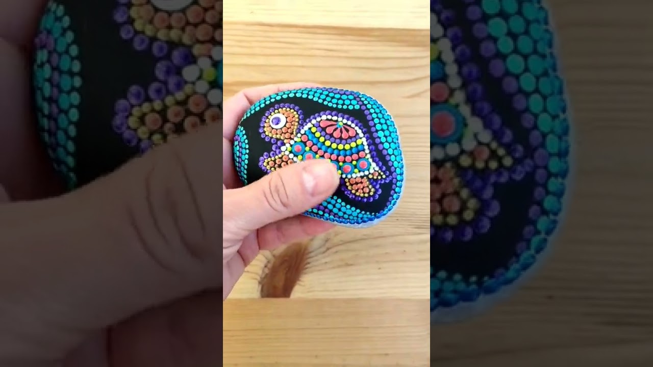 Turtle Dot Art Painting Rock / Stone