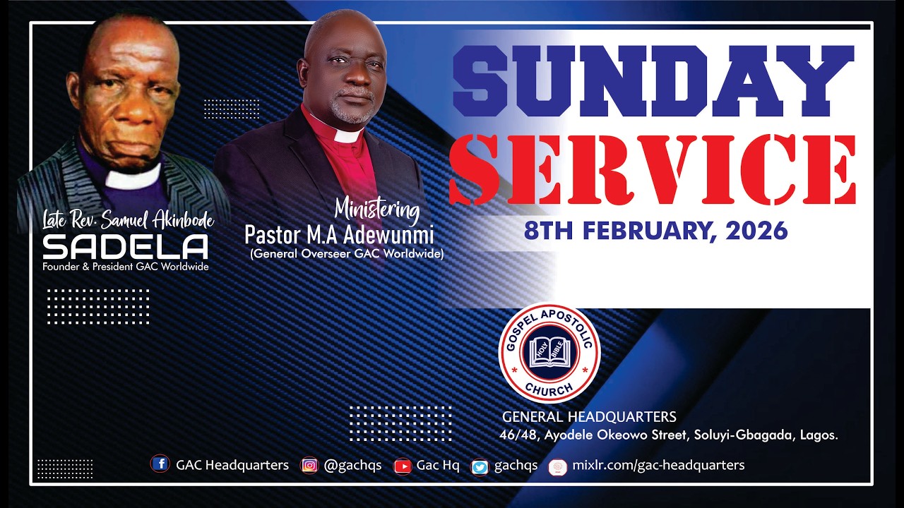 SUNDAY SERVICE |TOPIC: Lord, Hear My prayer That Does Not Proceed From... | 8th February,  2026 .