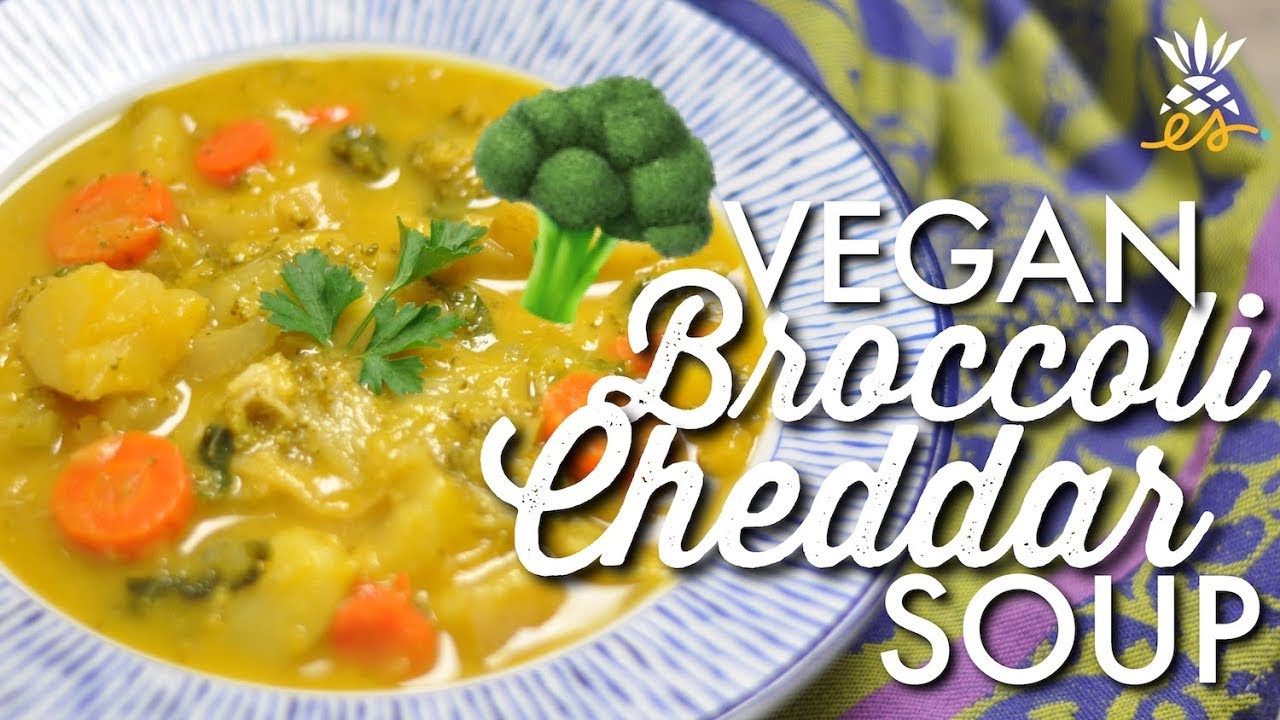 Instant Pot Vegan Broccoli Cheddar Soup | Low-fat, Plant-based