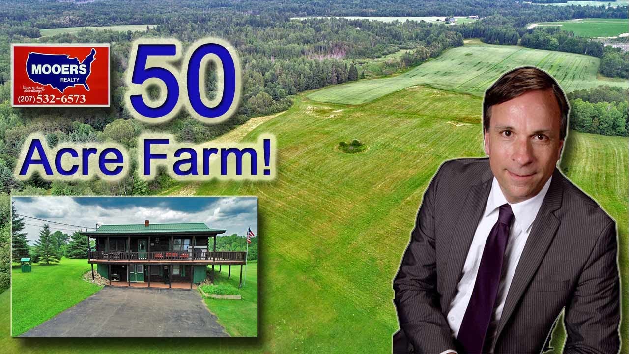 Log Home Maine Farm 50 Acres Of Land