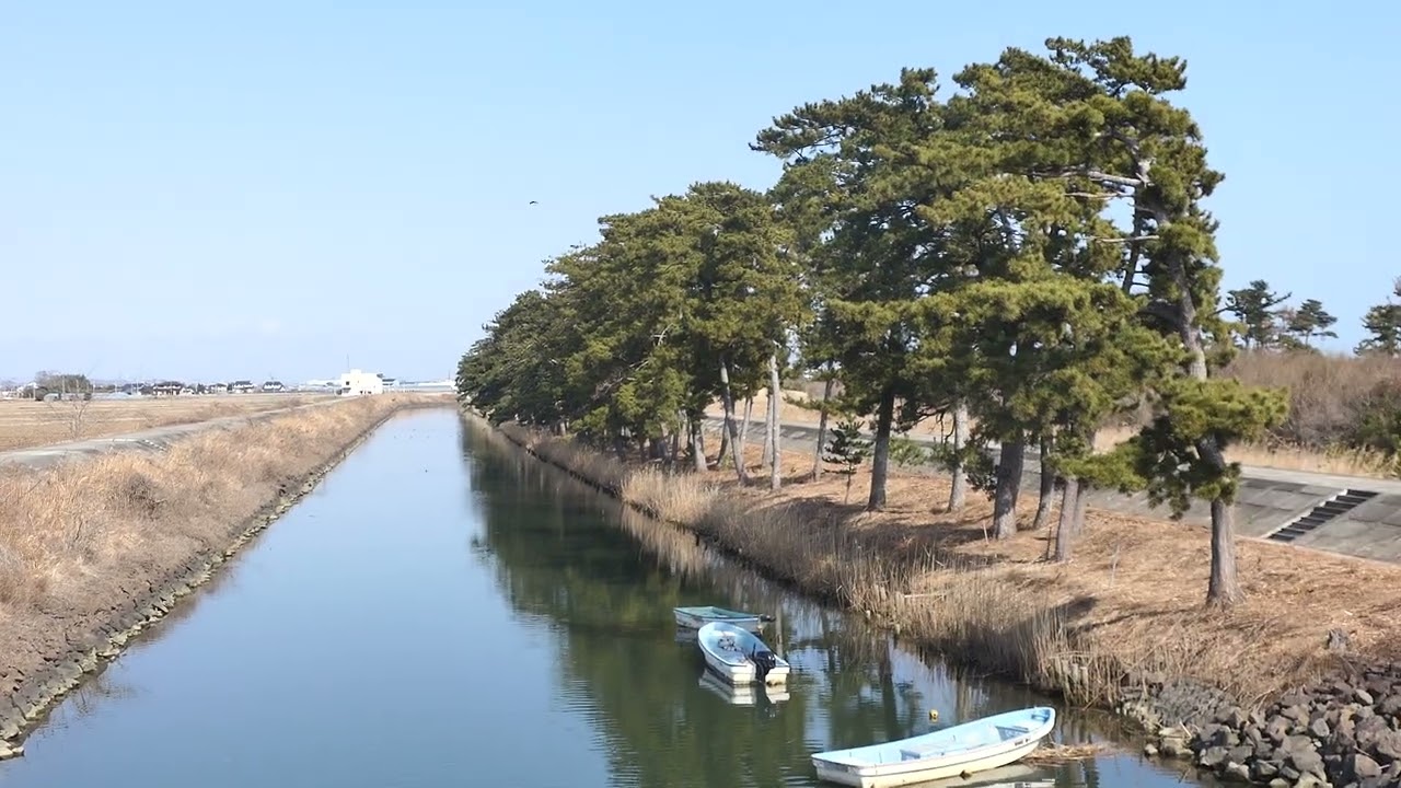 宮城県岩沼市寺島（新浜）の風景＠貞山運河の橋の上から