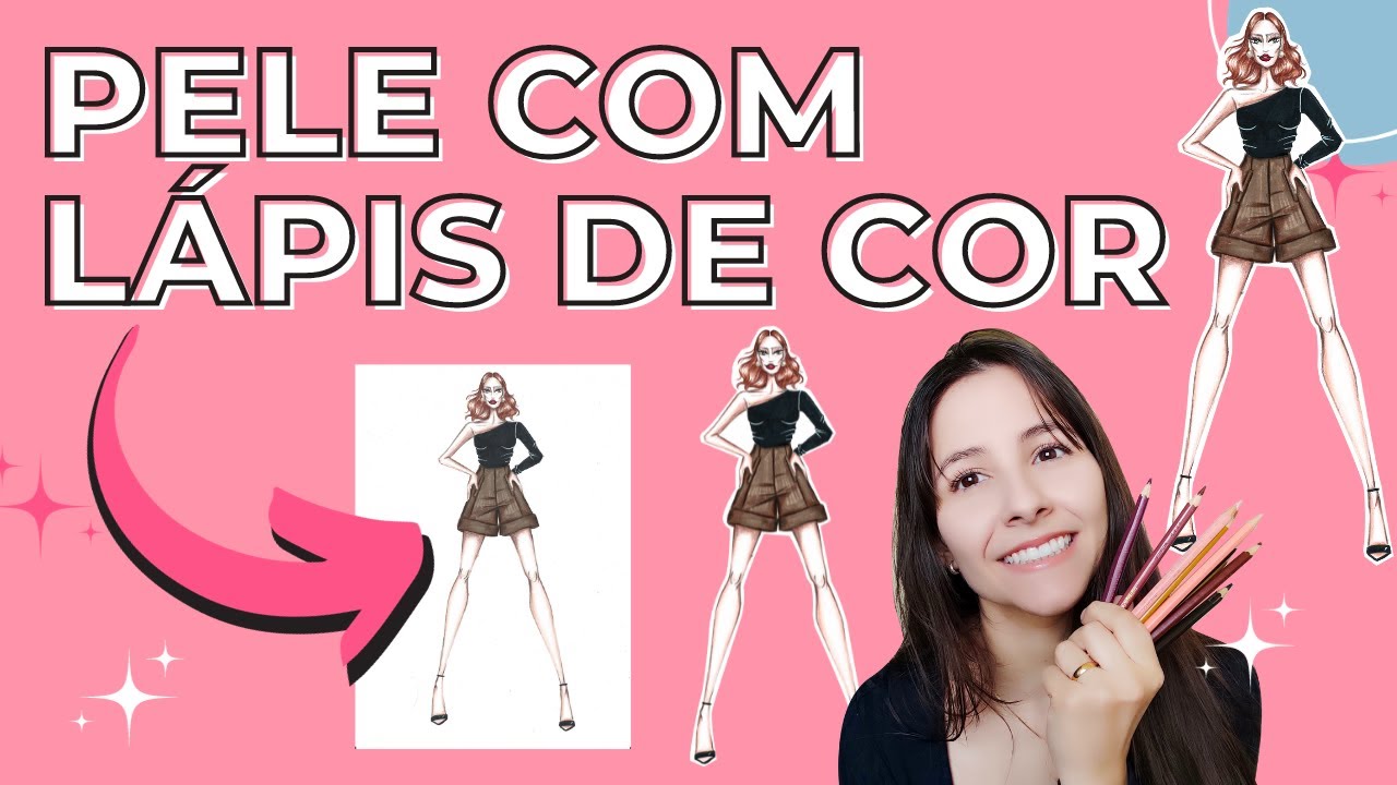 COMO PINTAR PELE DE CROQUI COM LÁPIS DE COR? | Croqui de Moda