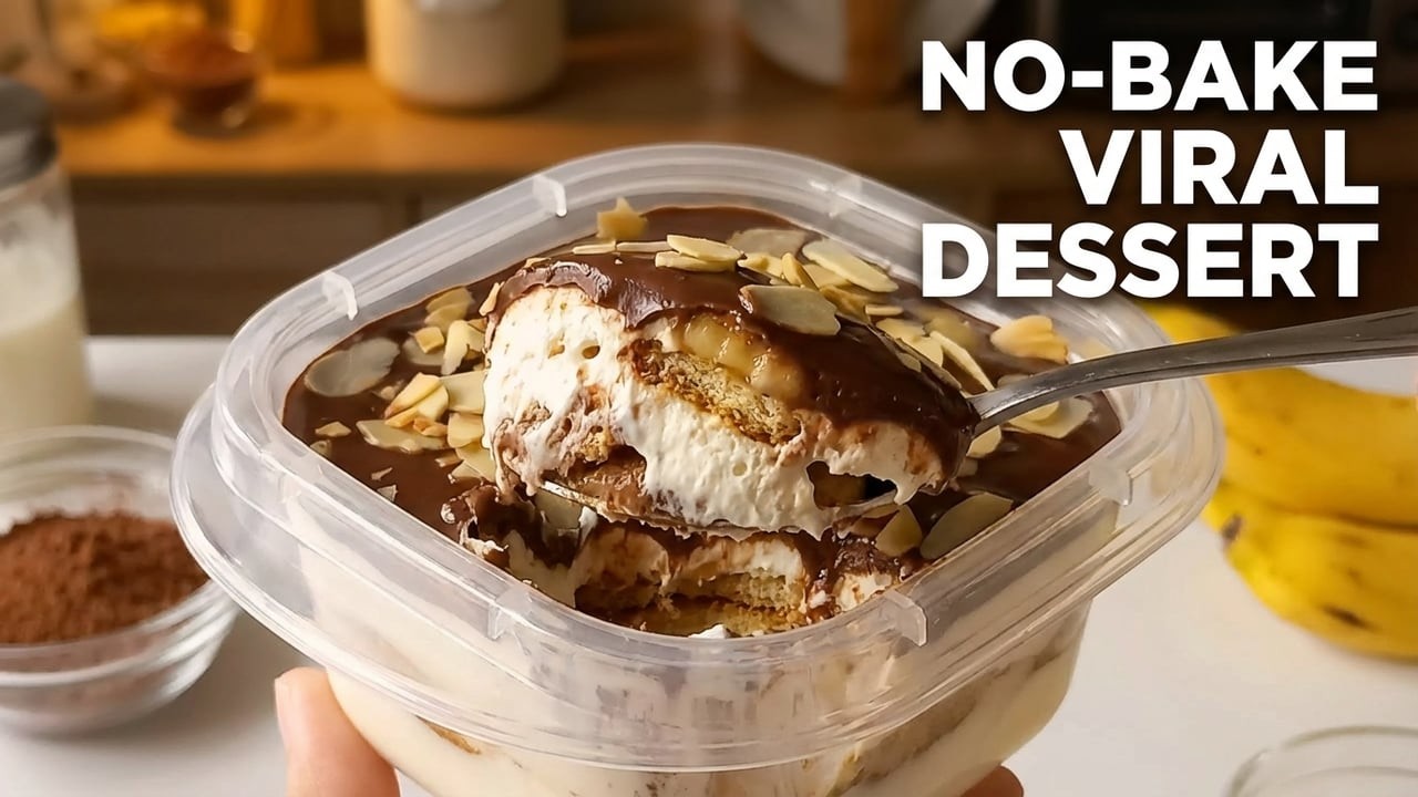 Viral Japanese Cheesecake Recipe — Yogurt + Cookies | Easy No-Bake Dessert.