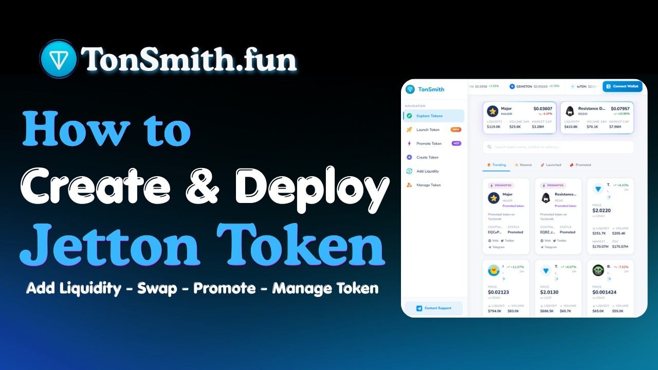 Create and Deploy your First Token on TON Blockchin || TonSmith Launchpad