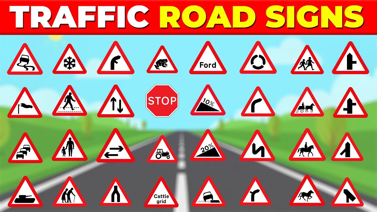 Top 40 UK Road Signs for Driving Test | Traffic Signs Explained & Driving Theory Guide
