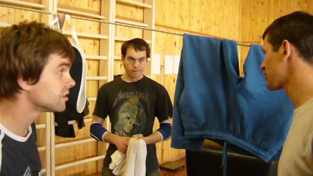 redneck fight scene stunt development for Poroh i drob TV serial