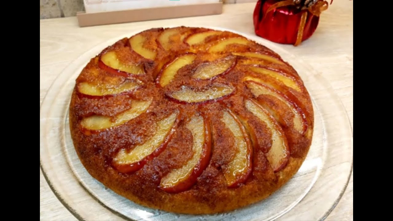 کیک سیب و دارچین کاراملی ، بدون فر، خوش عطر و بینظیر با آشپزخانه فریبا Cinnamon Apple Cake