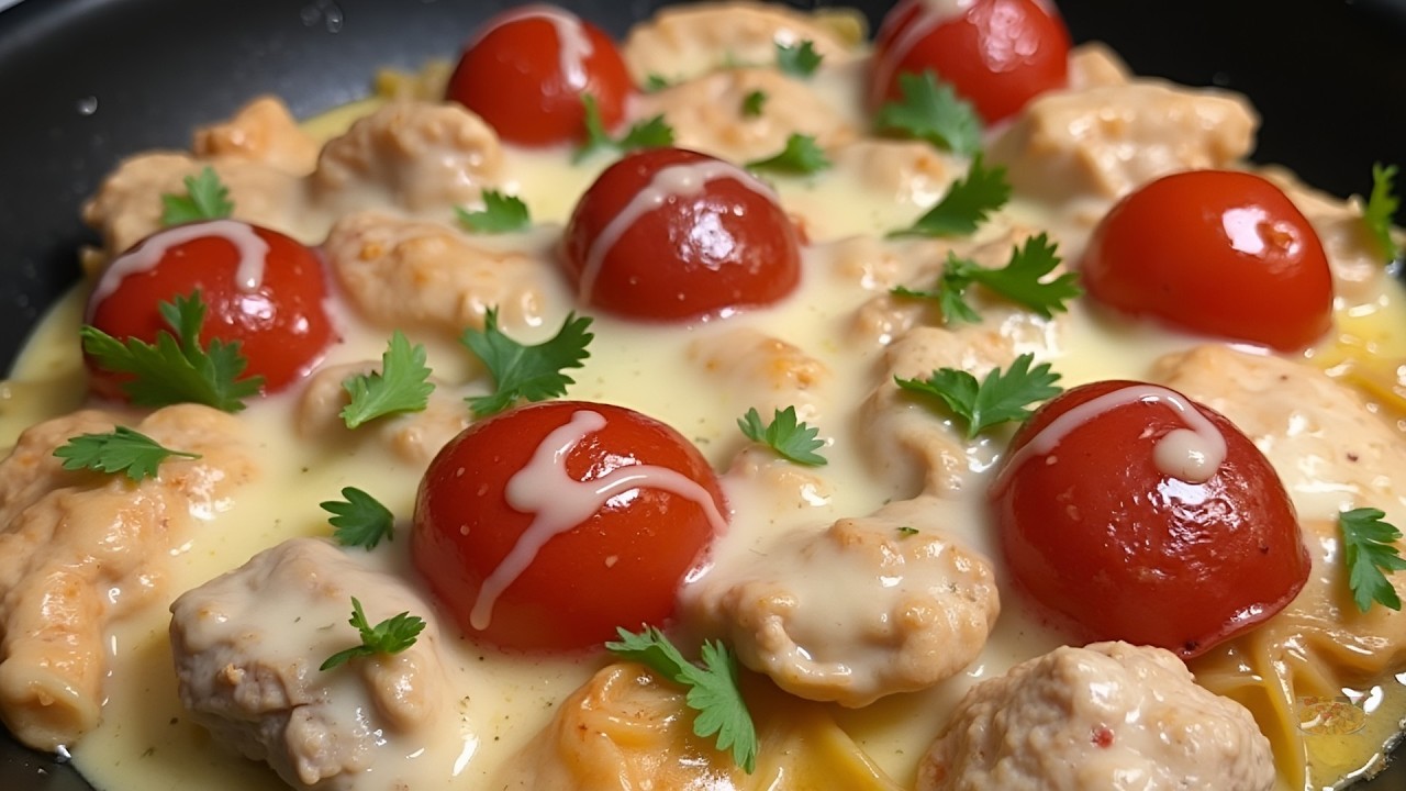 Kartoffeln mit Hühnchen! Das perfekte Abendessen, das alle Gäste lieben!