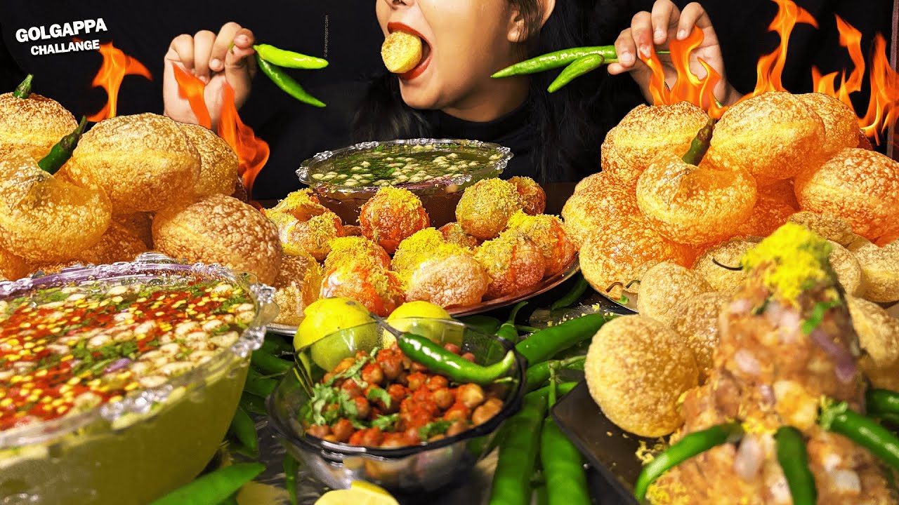 “Mera Pet Phat Gaye! 🤯 Golgappa Eating Challenge” 😱😱| Indian Street Food Mukbang”