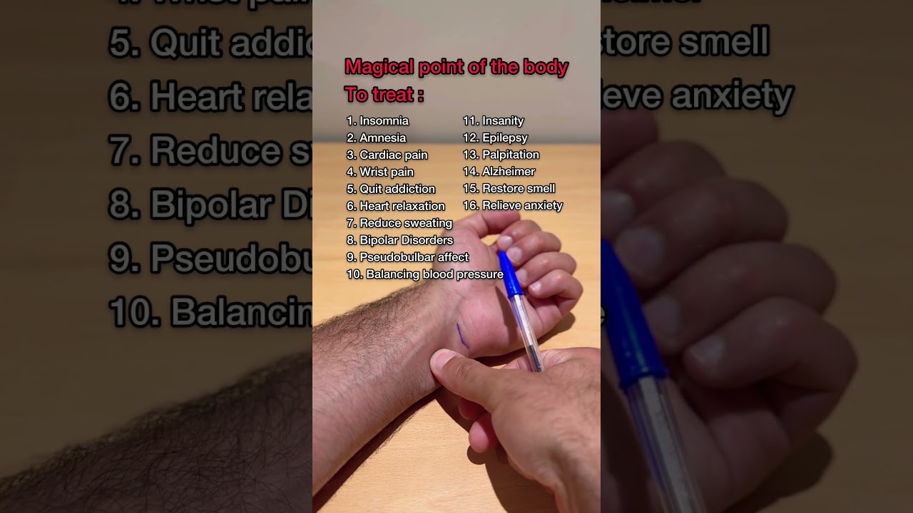 Acupressure special point. Magical points of body