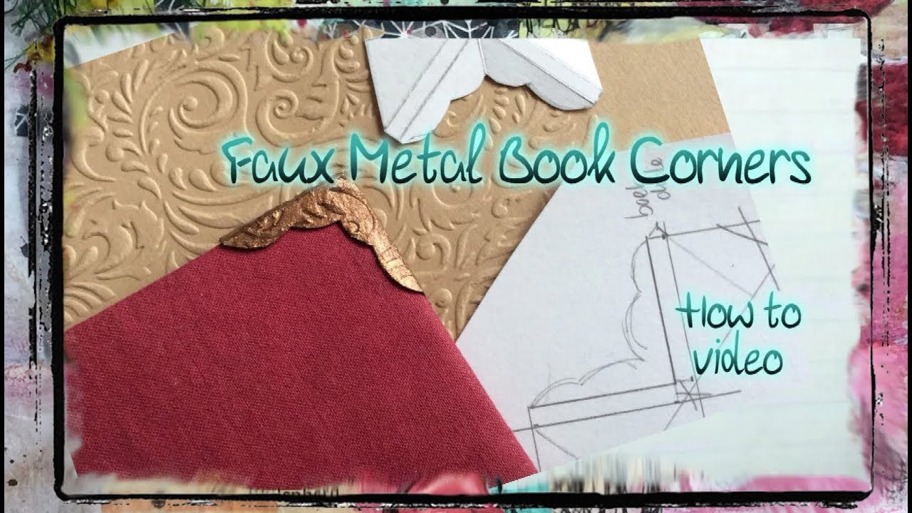 Faux metal book corner - How to