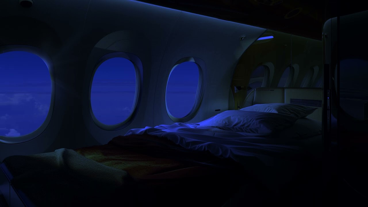 Jet Engine Airplane White Noise | Relax , Study, Sleep | 10 Hours Calming Flight Sound ASMR