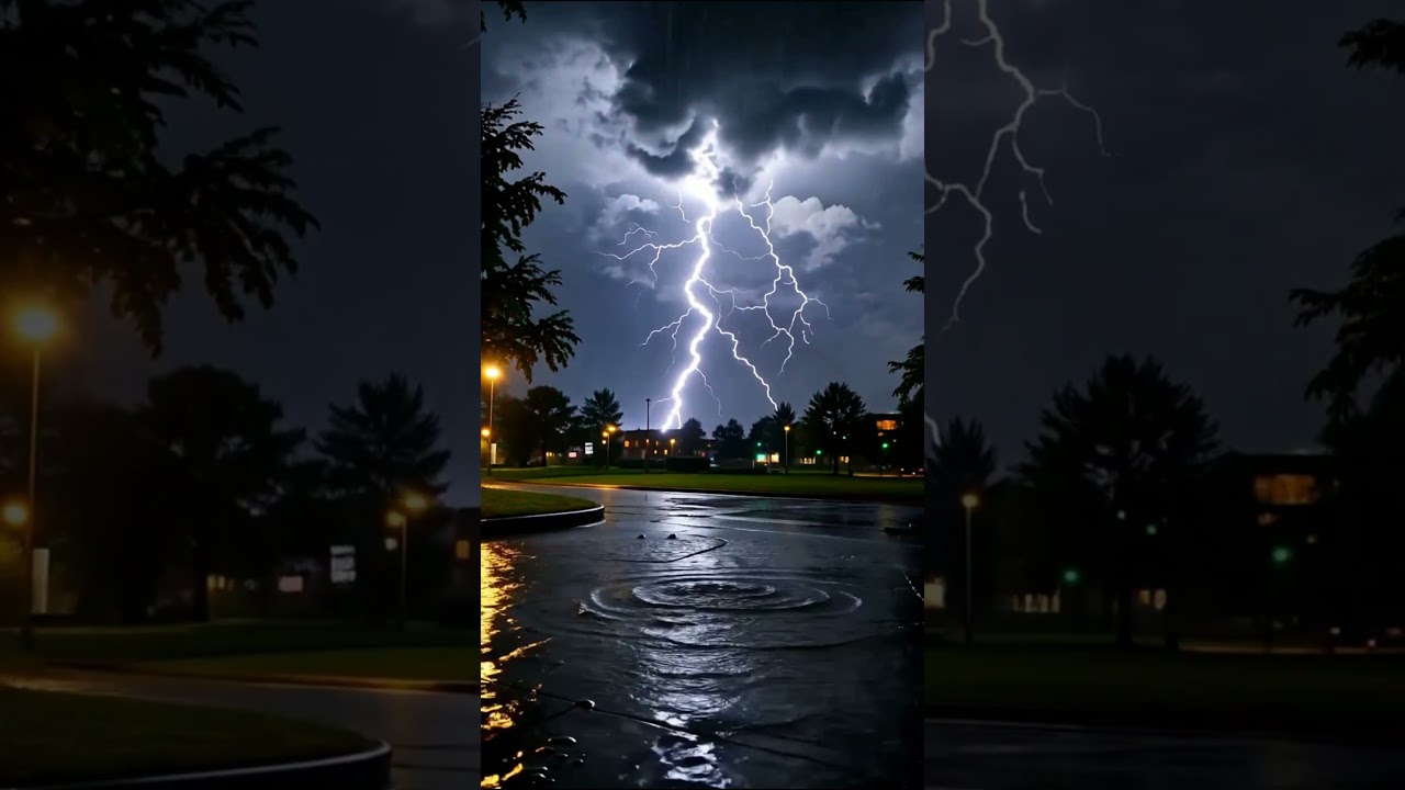 Cozy Thunderstorm Ambience | Gentle Rain + Soft Rolling Thunder | Sleep / Focus