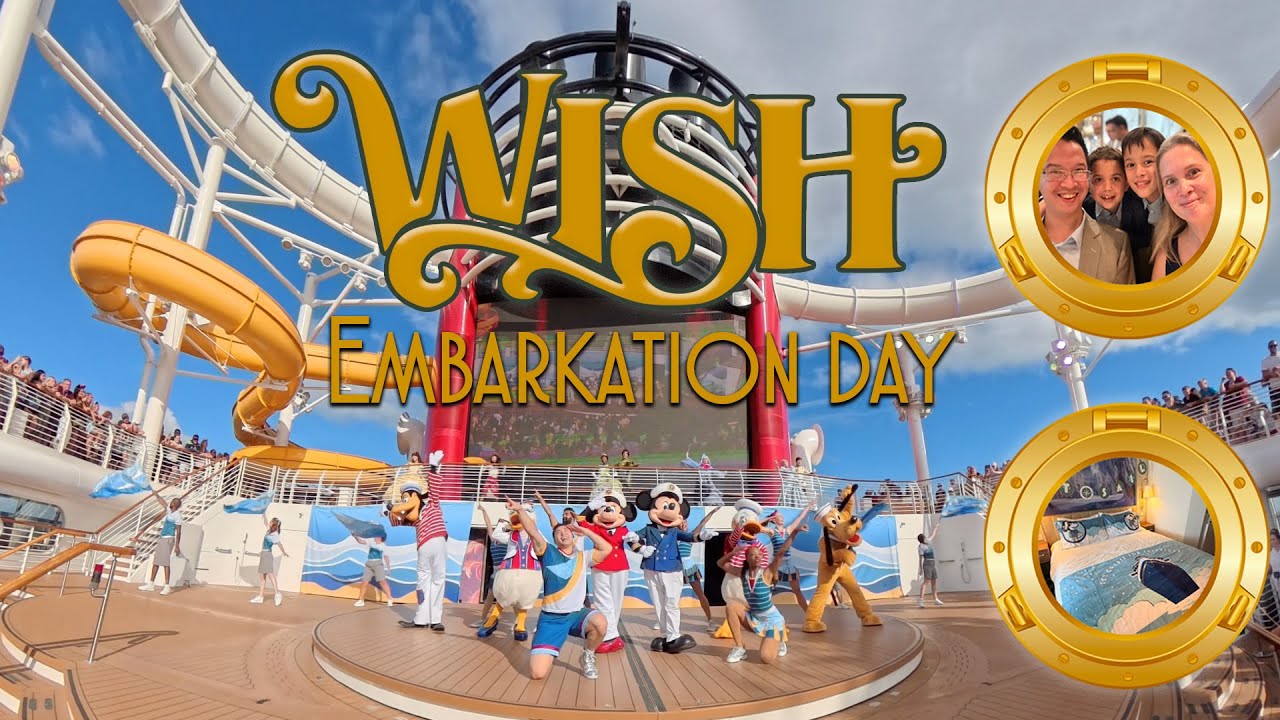 Disney World & Disney Wish 2025 – Embarkation Day 🛳️☀️ | Stateroom Tour, Sail Away Party, 1923 Diner