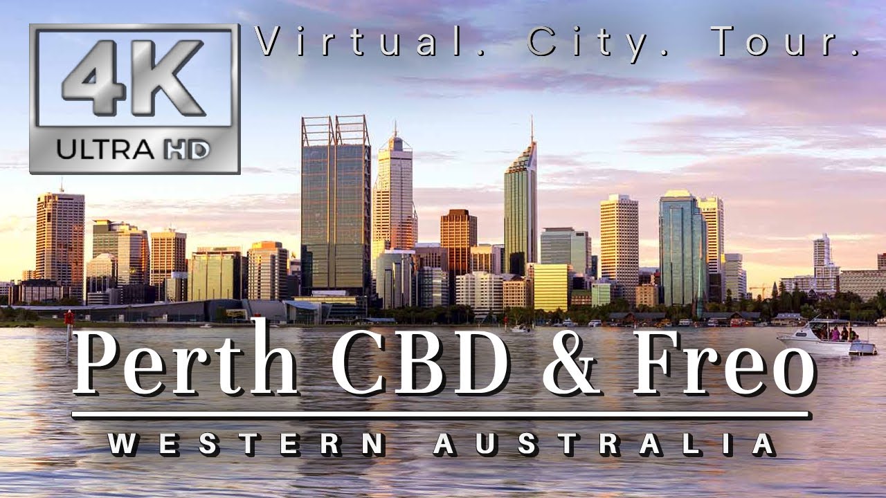 4K Virtual City Tour with Ambient Sound - Perth CBD & Freemantle, WA