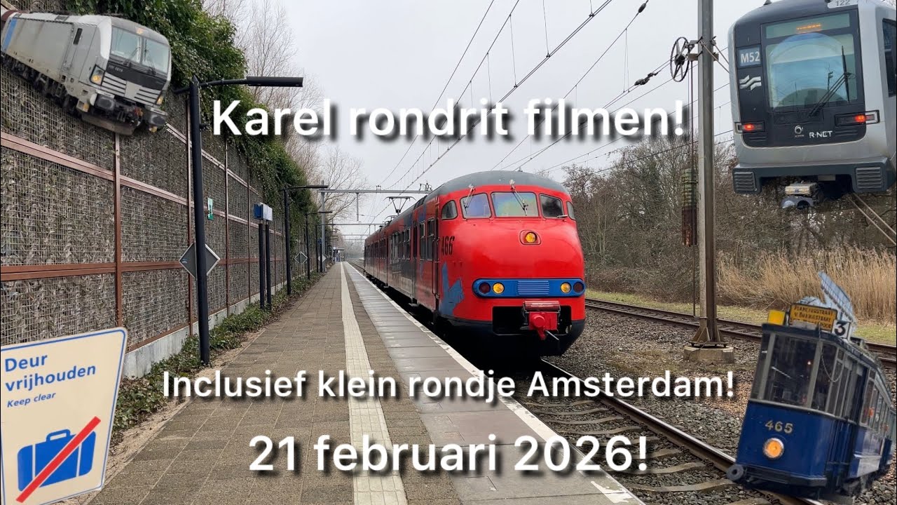 Karel rondrit filmen op Diemen en Utrecht CS! Inclusief klein rondje Amsterdam! #trein #ns #zug #gvb