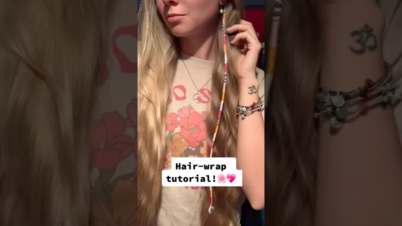 Hair wrap tutorial! #hairstyle #hairwrap #summer #hairstyles