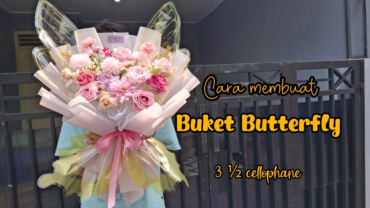 Cara membuat buket sayap kupu kupu | buket butterfly