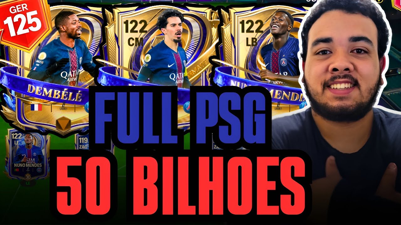 GASTEI BILHÕES E MONTEI O MELHOR TIME FULL  PSG CAMPEÃO DA CHAMPIONS🤑🔥🔥