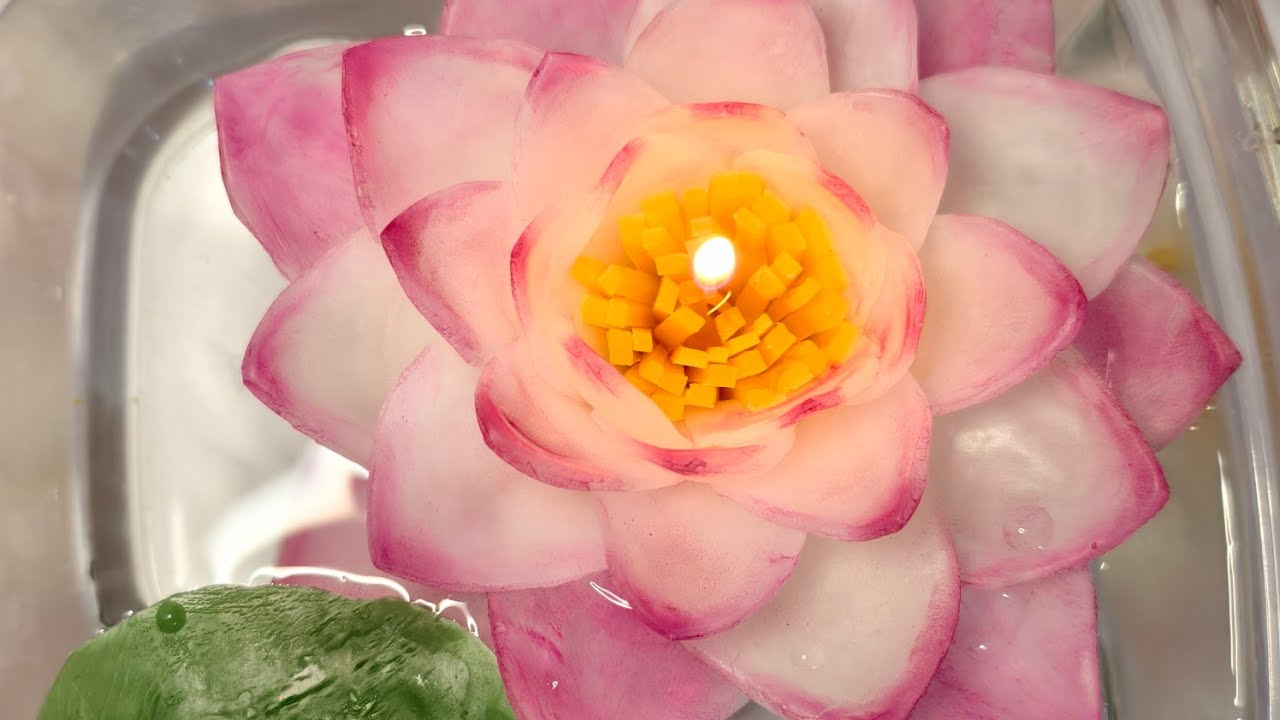 Vela de Flor de loto hecho a mano 🪷 