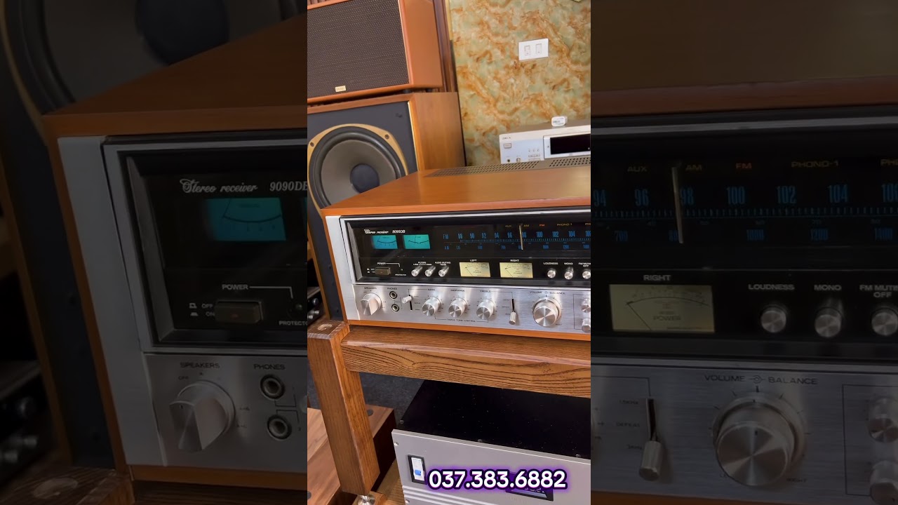 Amply sansui -9090DB m&aacute;y zin đẹp .phối g&eacute;p tốt c&aacute;c d&ograve;ng loa ☎️-037.383.6882