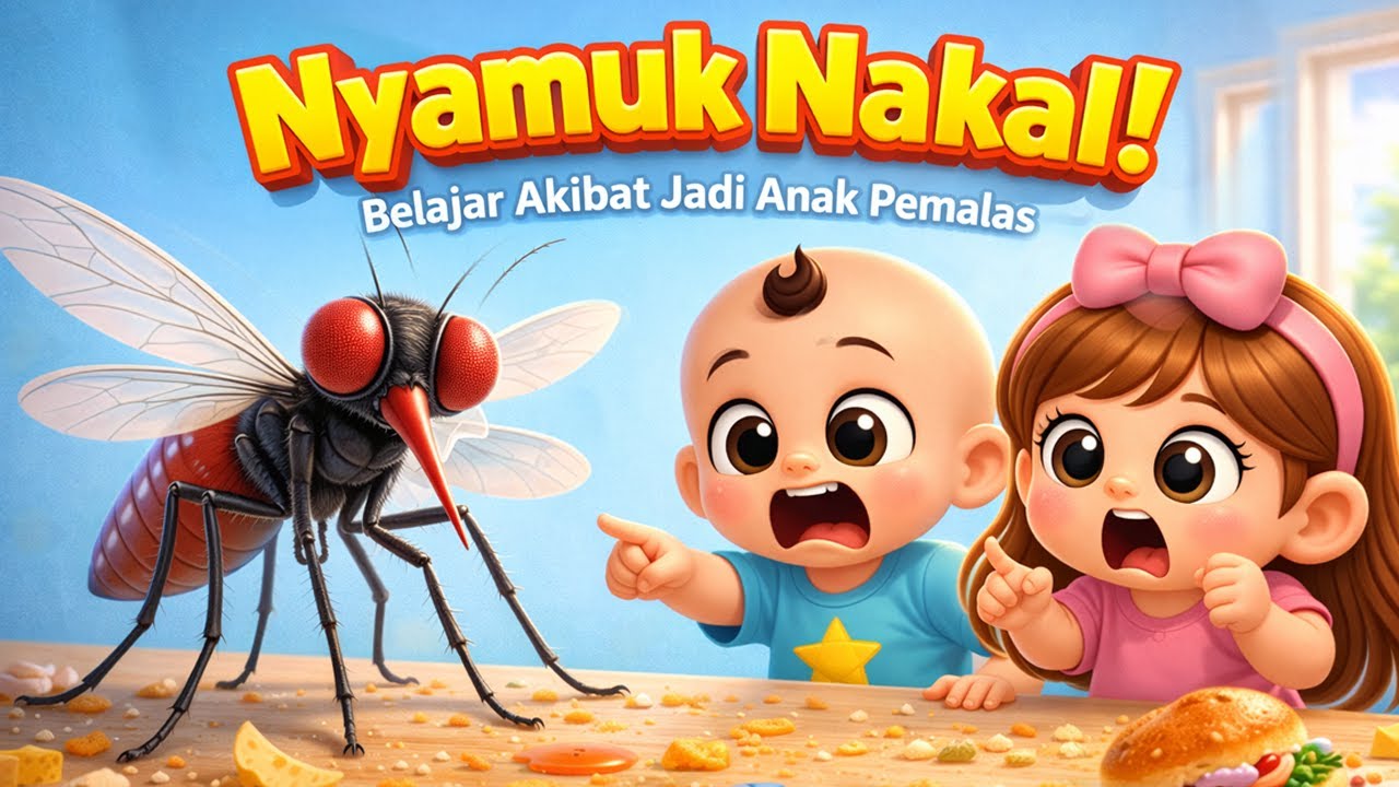 Si Nyamuk Nakal 🦟🎶- Lagu Anak | Lagu Anak Tentang Kebersihan | Lagu Edukatif Jangan Jadi Anak Malas