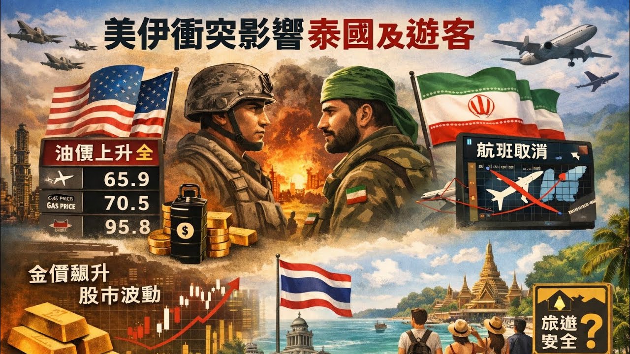 【美伊開戰～對泰國也有影響？】😐🔥中東航班、遊客大減！油價升、泰銖匯價波動、使館區增恐襲風險 ... ~✹香港移居泰國旅遊達人 胡慧冲
