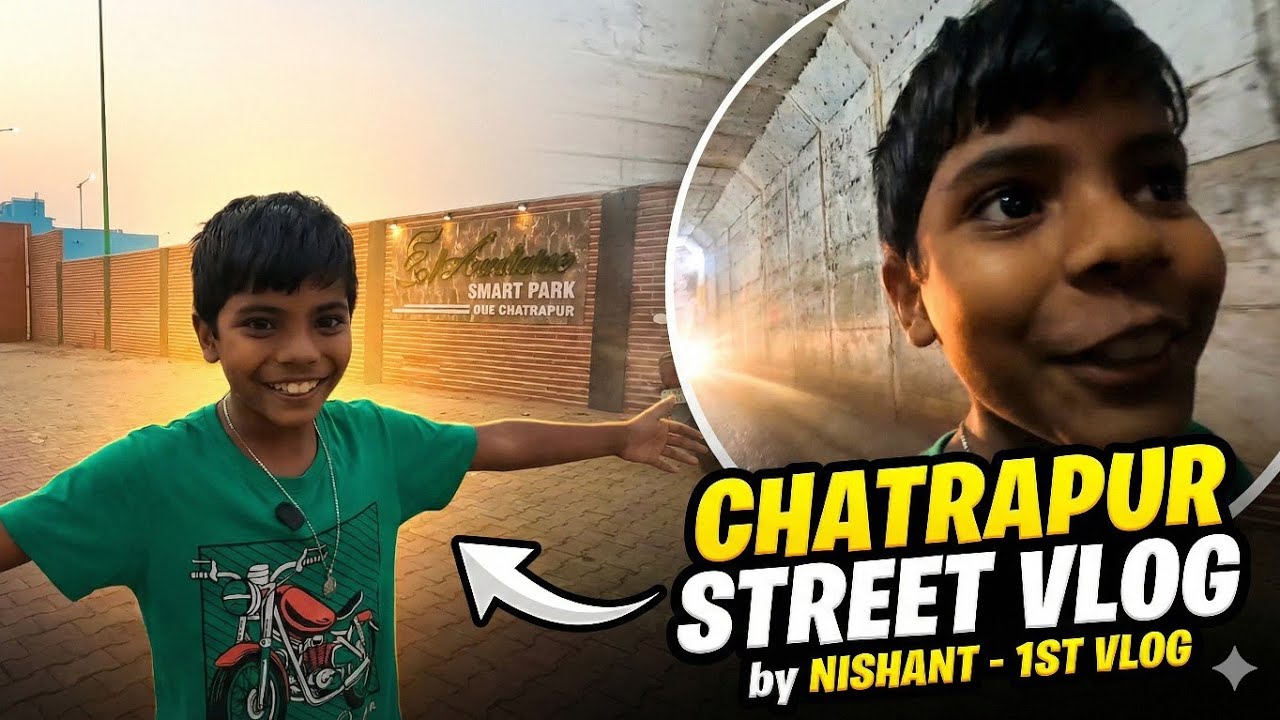 Just 9 years old and already vlogging! Chatrapur streets through Nishant’s eyes 💙 
