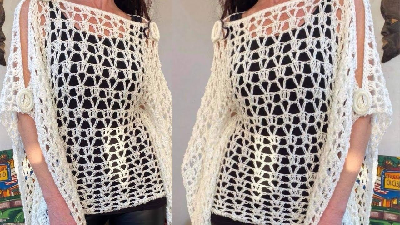 Hermosa puntada para blusa en la técnica de crochet!! TE EXPLICO cómo realizarla muy bien