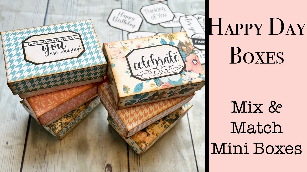 Let's Make A Tiny Cardstock Box Using a Kit. Perfect Junk Journal Ephemera Storage or DIY Gift Boxes