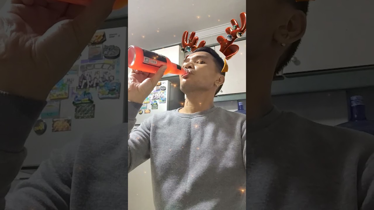 ASMR Drinking Refreshing Beverage Tanduay Ice Red 