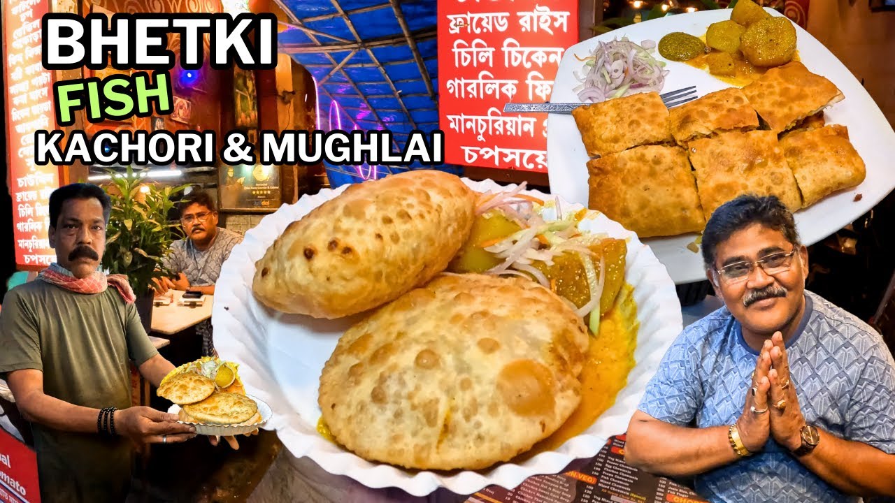 BAGBAZAR | delicious roadside meals | Bhetki Kachori & Aloo Dum Sabzi | Indian Street Food