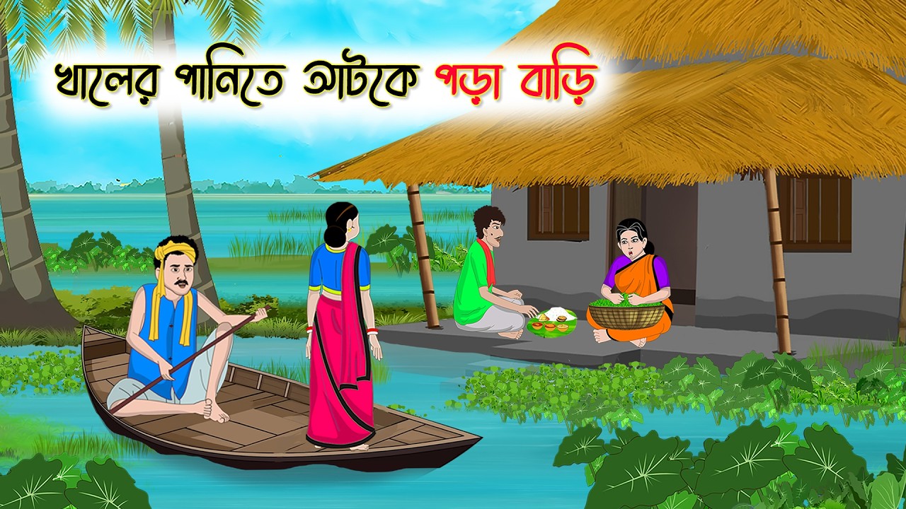 খালের পানিতে আটকে পড়া বাড়ি | Bangla Golpo | Thakurmar Jhuli | Bangla Cartoon