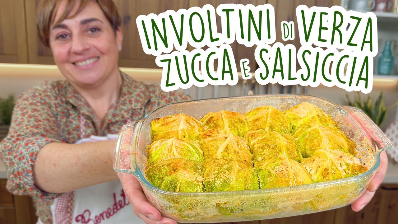 INVOLTINI DI VERZA CON ZUCCA E SALSICCIA Ricetta Facile - Fatto in Casa da Benedetta