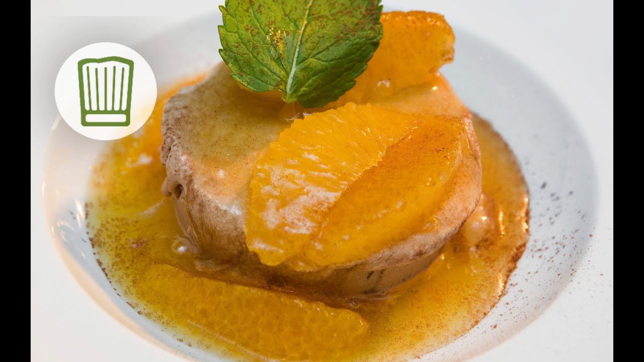 Lebkuchenparfait mit Gewürzorangen #chefkoch