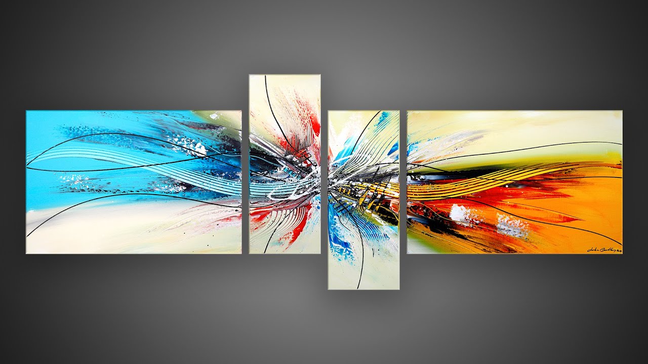 Démonstration PEINTURE ABSTRAITE à l'acrylique | Avia
