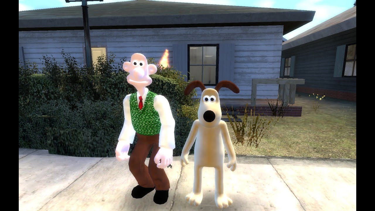 Wallace and Gromit as a GMOD parody